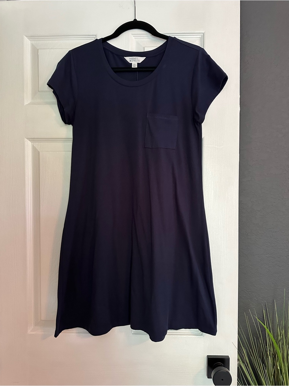 Market & Spruce Deep Navy Crewneck Tee Dress